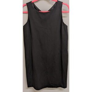 Eileen Fisher Petite Large 14/16 Sleeveless Dress Women's Black Stretch Business